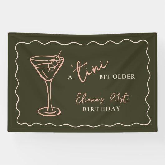 Tini Bit Older Persoonlijk Verjaardagsfeest Spandoek (Horizontaal)