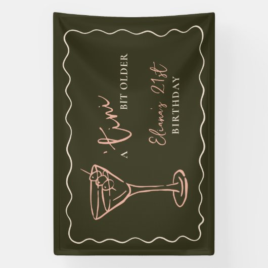 Tini Bit Older Persoonlijk Verjaardagsfeest Spandoek (Verticaal)