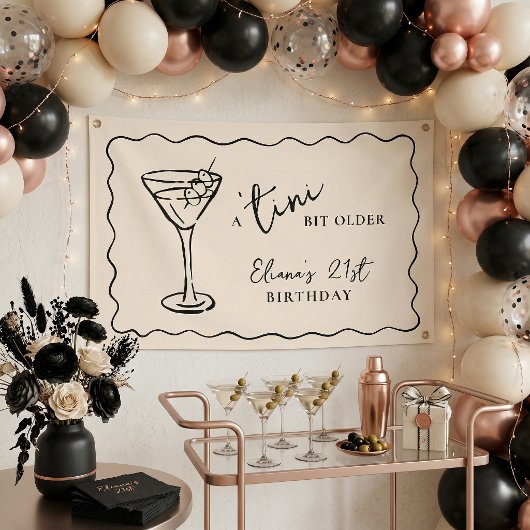 Tini Bit Older Persoonlijk Verjaardagsfeest Spandoek
