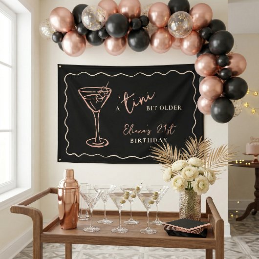 Tini Bit Older Persoonlijk Verjaardagsfeest Spandoek