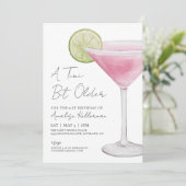 Tini Bit Older Pink Martini Verjaardagsfeest Kaart (Staand voorkant)