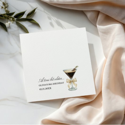Tini Bit Older Verjaardag Martini Strik Servetten