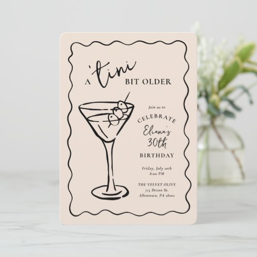 Tini Bit Ouder 30ste verjaardagsfeestje Kaart (Staand voorkant)