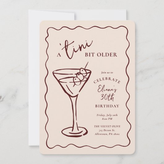 Tini Bit Ouder 30ste verjaardagsfeestje Kaart (Voorkant)