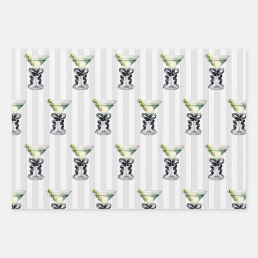 Tini-bit ouder | Martini thema verjaardag Inpakpapier Vel (Voorkant)