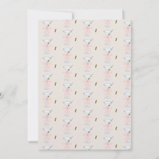 Tini-bit ouder | Martini thema verjaardag Kaart (Achterkant)