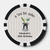 Tini-bit ouder | Martini thema verjaardag Poker Chips (Voorkant)