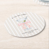 Tini-bit ouder | Martini thema verjaardag Ronde Kartonnen Onderzetter (Gebogen)