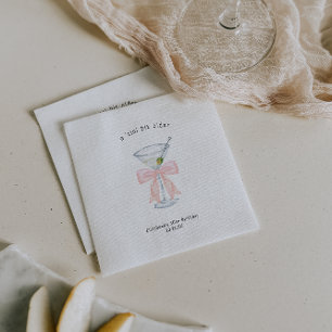 Tini-bit ouder   Martini thema verjaardag Servet