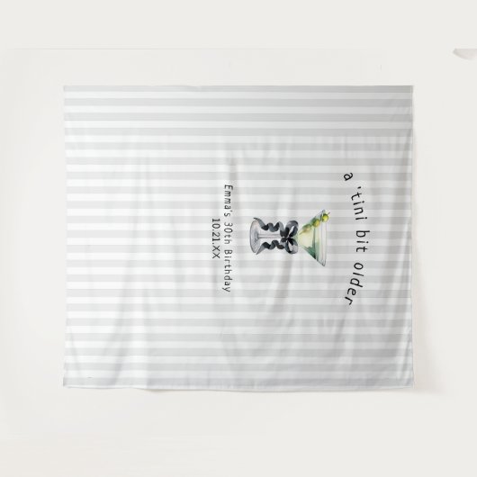 Tini-bit ouder | Martini thema verjaardag Wandkleed (Voorkant (horizontaal))