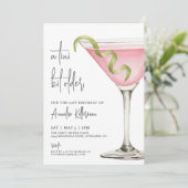 Tini Bit Ouder Verjaardagsfeest Martini Kaart (Staand voorkant)