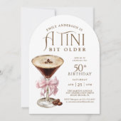 Tini bit Oudere Espresso Martini 50e verjaardag Kaart (Voorkant)
