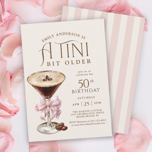 Tini bit Oudere Espresso Martini 50e verjaardag Kaart