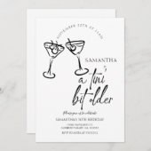 Tini bit oudere hand getrokken Martini volwassen v Kaart (Voorkant / Achterkant)