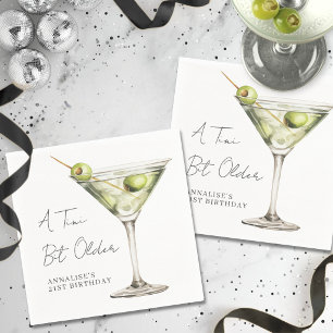 Tini Bit Oudere Martini Verjaardagsfeestje Servet