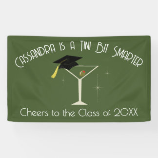 Tini Bit Slimmer Afstudeerfeest Martini Bar Spandoek