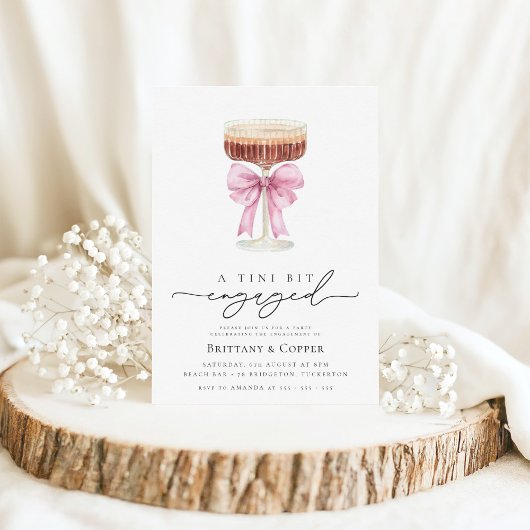 Tini Bit verloofd Espresso Martini verlovingsfeest Kaart