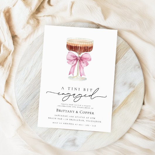 Tini Bit verloofd Espresso Martini verlovingsfeest Kaart