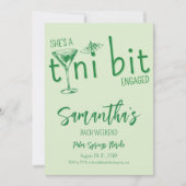 Tini Bit Verloofde Martini Bachelorette Bach Weeke Kaart (Voorkant)