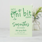 Tini Bit Verloofde Martini Bachelorette Bach Weeke Kaart (Staand voorkant)