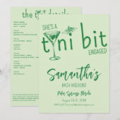 Tini Bit Verloofde Martini Bachelorette Bach Weeke Kaart (Voorkant / Achterkant)