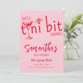 Tini Bit Verloofde Martini Bachelorette Bach Weeke Kaart (Staand voorkant)