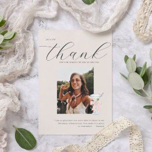 Tini dank u   Martini thema foto Bedankkaart