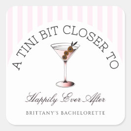 Tini dichter bij Happy Ever na Bachelorette Vierkante Sticker