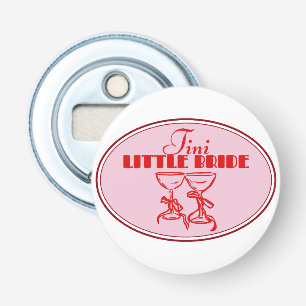 Tini Little Bruidsjurk Design Roze Martini Glas Button Flesopener