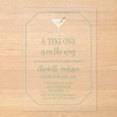 Tini One Baby Borrel Acryl Uitnodigingen (Voorkant)