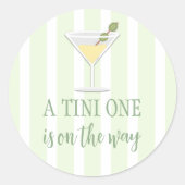 Tini One Baby Shower Ronde Sticker (Voorkant)