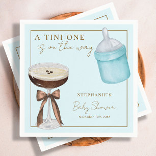 Tini One Blauwe Espresso Martini Jongen Baby Showe Servet