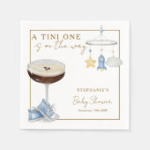 Tini One Blue Espresso Martini Boy Baby shower Servet (Voorkant)