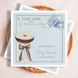 Tini One Blue Espresso Martini Boy Baby shower Servet