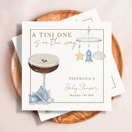 Tini One Blue Espresso Martini Boy Baby shower Servet
