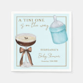 Tini One Blue Espresso Martini Boy Baby shower Servet (Voorkant)