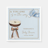 Tini One Blue Espresso Martini Boy Baby shower Servet (Voorkant)