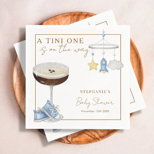 Tini One Blue Espresso Martini Jongen Baby Borrel Servet