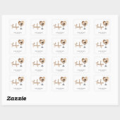 Tini One Espresso Martini Baby Borrel Vierkante Sticker (Vel)