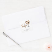 Tini One Espresso Martini Baby Borrel Vierkante Sticker (Envelop)