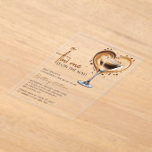 Tini One Espresso Martini Baby shower Acryl Uitnodigingen (Laagn)