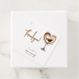 Tini One Espresso Martini Baby shower Bedankjes Labels