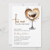 Tini One Espresso Martini Baby shower Kaart (Voorkant)