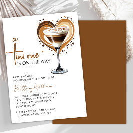 Tini One Espresso Martini Baby shower Kaart