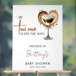 Tini One Espresso Martini Baby shower Welkom Acryl Bord