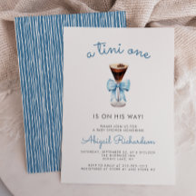 Tini One Espresso Martini Blue Boy Baby Shower