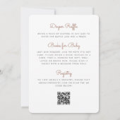 Tini One Espresso Martini QR Code Babyfeestje Kaart (Achterkant)