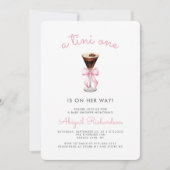 Tini One Espresso Martini Roze Meisje Baby shower Kaart (Voorkant)