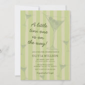  Tini One Is On The Way Martini Baby Shower  Kaart (Voorkant)