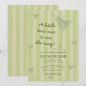 Tini One Is On The Way Martini Baby Shower  Kaart (Voorkant / Achterkant)